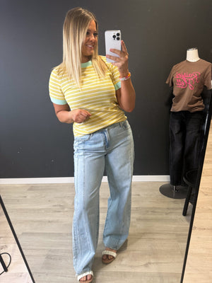 Ricky Yellow Striped Top - The Rack Boutique ⚡️