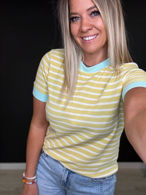 Ricky Yellow Striped Top - The Rack Boutique ⚡️