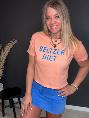 Seltzer Diet Graphic Cropped Top - The Rack Boutique ⚡️