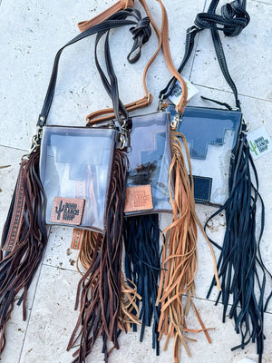 SHAYNE SMALL - Hand Tooled Clear Crossbody Concert bag - The Rack Boutique ⚡️