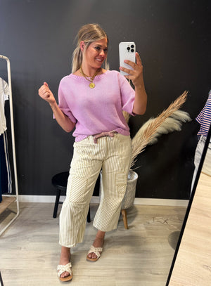 Sloan Washed Short Sleeve Sweater - The Rack Boutique ⚡️