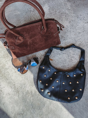 So Suede Brown Tote Handbag - The Rack Boutique ⚡️