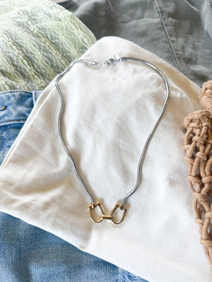 Stirrups Two Tone Necklace - The Rack Boutique ⚡️