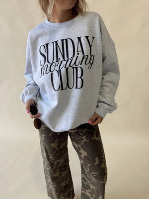 Sunday Mornings Club CrewNeck Preorder - The Rack Boutique ⚡️