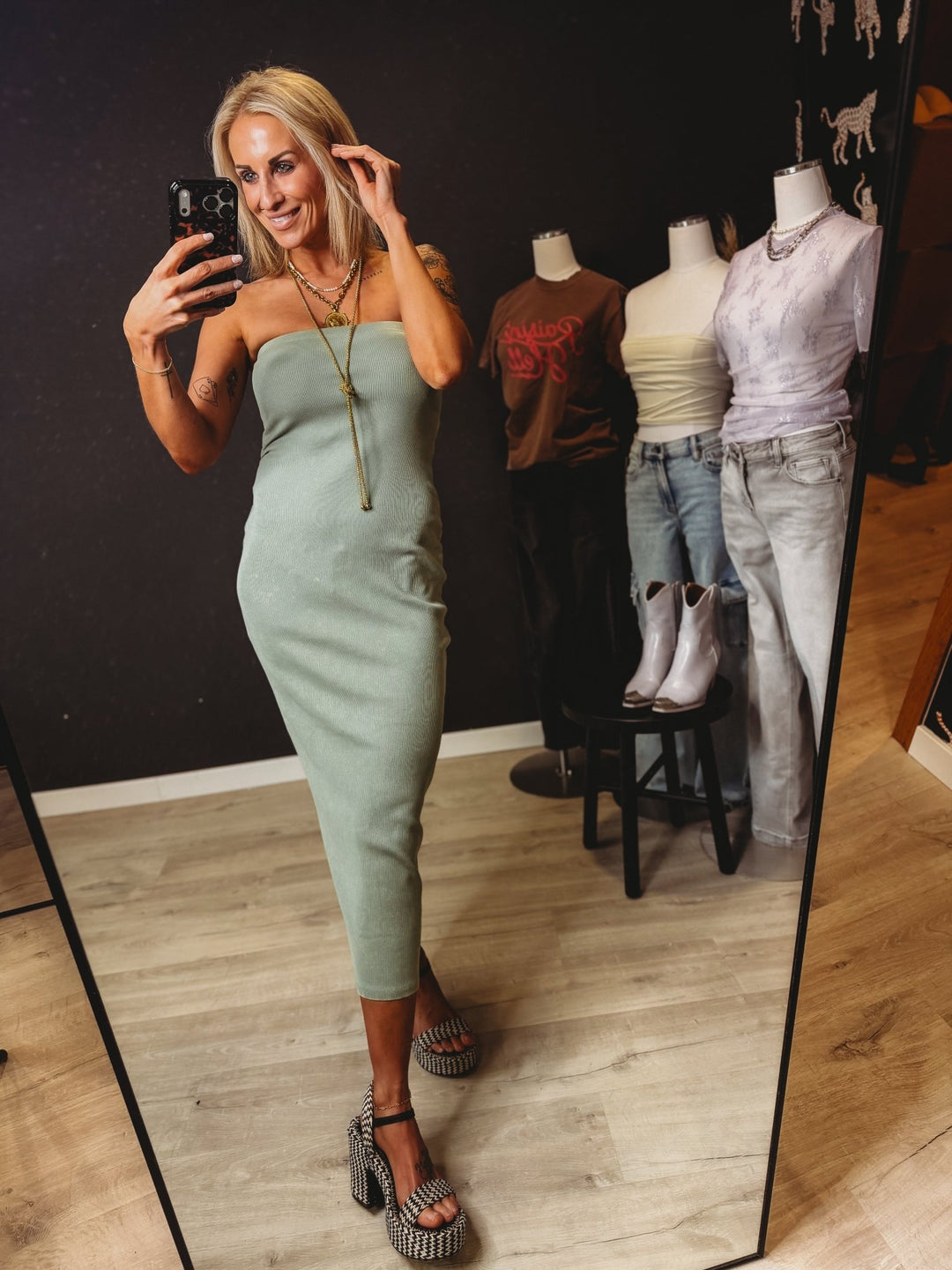 Sylvia Ribbed Tube Top Dress - The Rack Boutique ⚡️