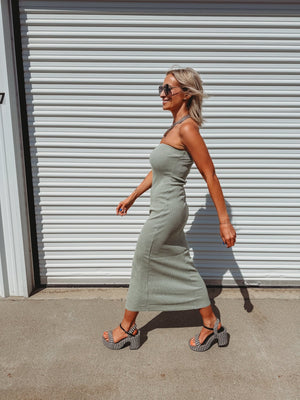 Sylvia Ribbed Tube Top Dress - The Rack Boutique ⚡️