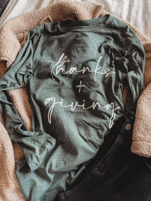 Thanks + Giving Long Sleeve [ size large ] - The Rack Boutique ⚡️