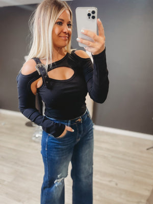 The Athens Buckle Long Sleeve Bodysuit - The Rack Boutique ⚡️