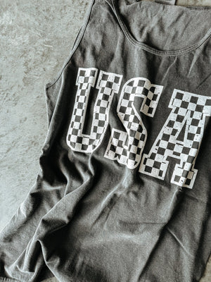 The Checkered USA Tank - The Rack Boutique ⚡️