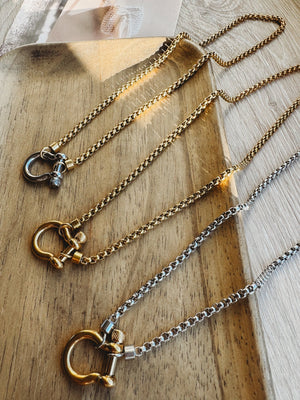 The Combo Chain Clevis Necklace - The Rack Boutique ⚡️