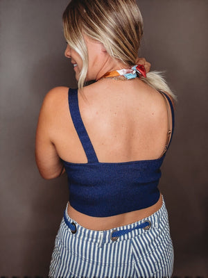 The Dark Night Cropped Sweater Tank - The Rack Boutique ⚡️