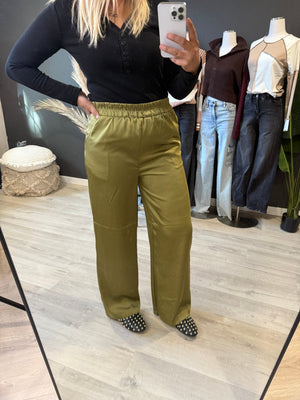 The Ellery Satin Wide Leg Pants [ size large ] - The Rack Boutique ⚡️
