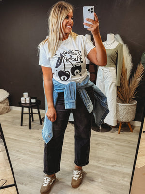 The Kate Black Barrel Jeans by Vervet - The Rack Boutique ⚡️