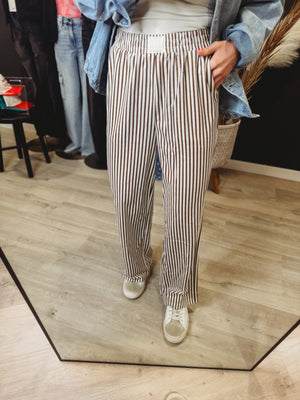 The Luca Striped Wide Leg Pants - The Rack Boutique ⚡️