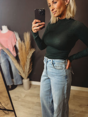 The Mari Mock Neck Top [ 2 colors ] - The Rack Boutique ⚡️