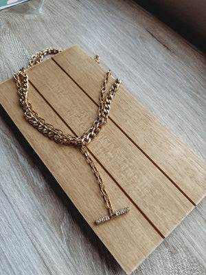 The Rhinestone Bar Necklace - The Rack Boutique ⚡️