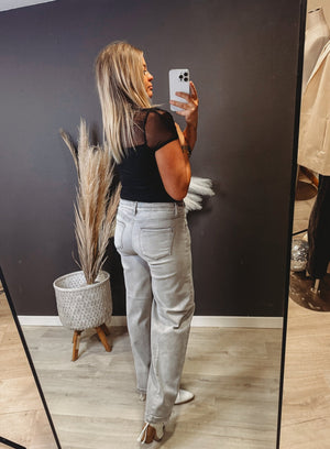 The Rorie Black Mesh Top - The Rack Boutique ⚡️