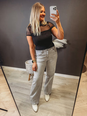 The Rorie Black Mesh Top - The Rack Boutique ⚡️