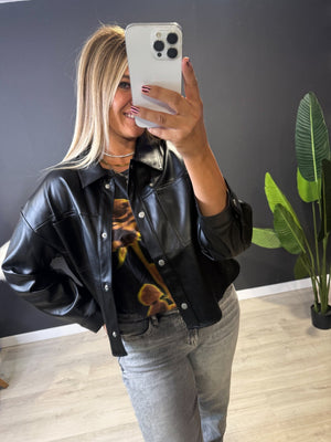 The Rylee Leather Like Jacket - The Rack Boutique ⚡️