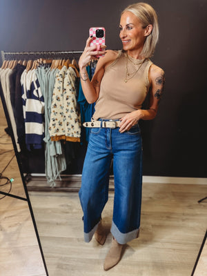 The Taupe Mineral Wash Basic Tank - The Rack Boutique ⚡️