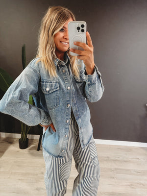The Trucker Casual Denim Shirt Jacket - The Rack Boutique ⚡️