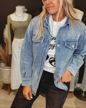 The Trucker Casual Denim Shirt Jacket - The Rack Boutique ⚡️