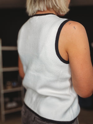 The Trulee Button Down Sweater Tank - The Rack Boutique ⚡️