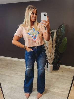 The Varley Dark Wash Wide Leg Denim [ size 5 ] - The Rack Boutique ⚡️