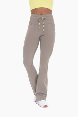 The Warm Grey Drawstring Flare Pants - The Rack Boutique ⚡️