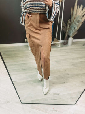 The Ziggy Suede Slit Skirt - The Rack Boutique ⚡️