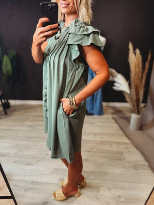 Trigg Ruffle Dress [ medium ] - The Rack Boutique ⚡️