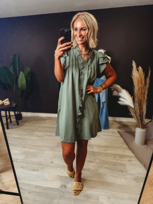 Trigg Ruffle Dress [ medium ] - The Rack Boutique ⚡️