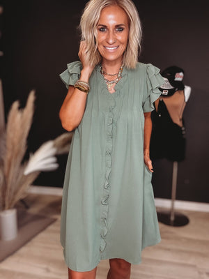 Trigg Ruffle Dress [ medium ] - The Rack Boutique ⚡️