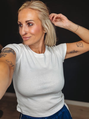 Ultimate White Baby Tee - The Rack Boutique ⚡️
