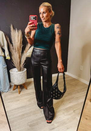 Veblen Faux Leather Pants [ small ] - The Rack Boutique ⚡️