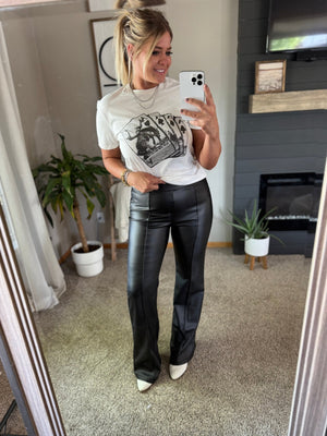 Veblen Faux Leather Pants [ small ] - The Rack Boutique ⚡️