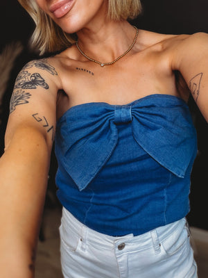 Vintage Bow Front Smocked Top - The Rack Boutique ⚡️
