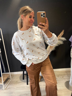 Weiner Dog Print Crewneck - The Rack Boutique ⚡️