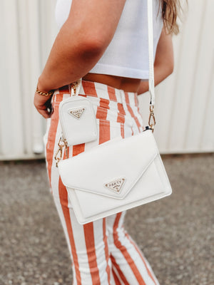 White Party Crossbody Purse + Pouch - The Rack Boutique ⚡️