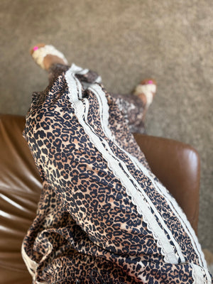 Wild Side Luxe Satin Leopard Track Pants - The Rack Boutique ⚡️