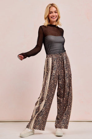Wild Side Luxe Satin Leopard Track Pants - The Rack Boutique ⚡️