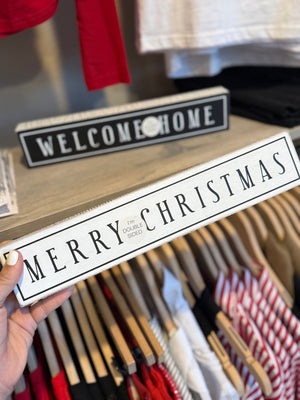 Wood Reversible Merry Christmas Sign - The Rack Boutique ⚡️