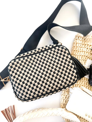 Woven Willow Checker Bag - The Rack Boutique ⚡️