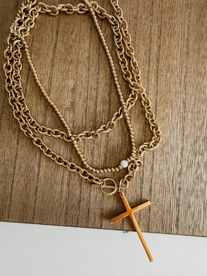 Wren Wrap Around Cross Necklace - The Rack Boutique ⚡️