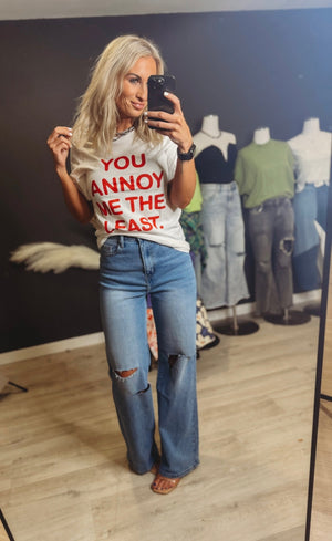 You Annoy Me The Least Graphic Top - The Rack Boutique ⚡️