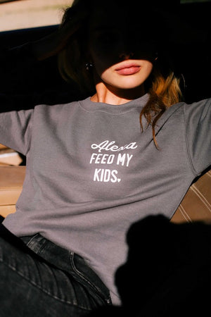 Alexa Feed The Kids Crew Graphic Pullover