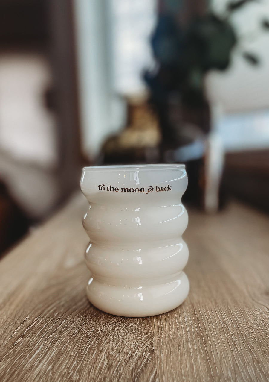 To the Moon And Back Candle [Frosted White]
